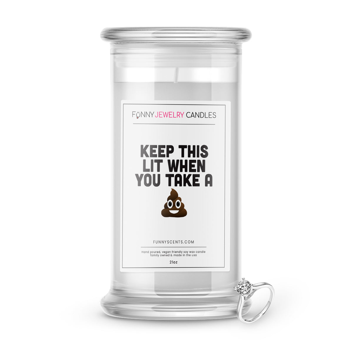 Keep This Lit When You Take a Shit Jewelry Funny Candles