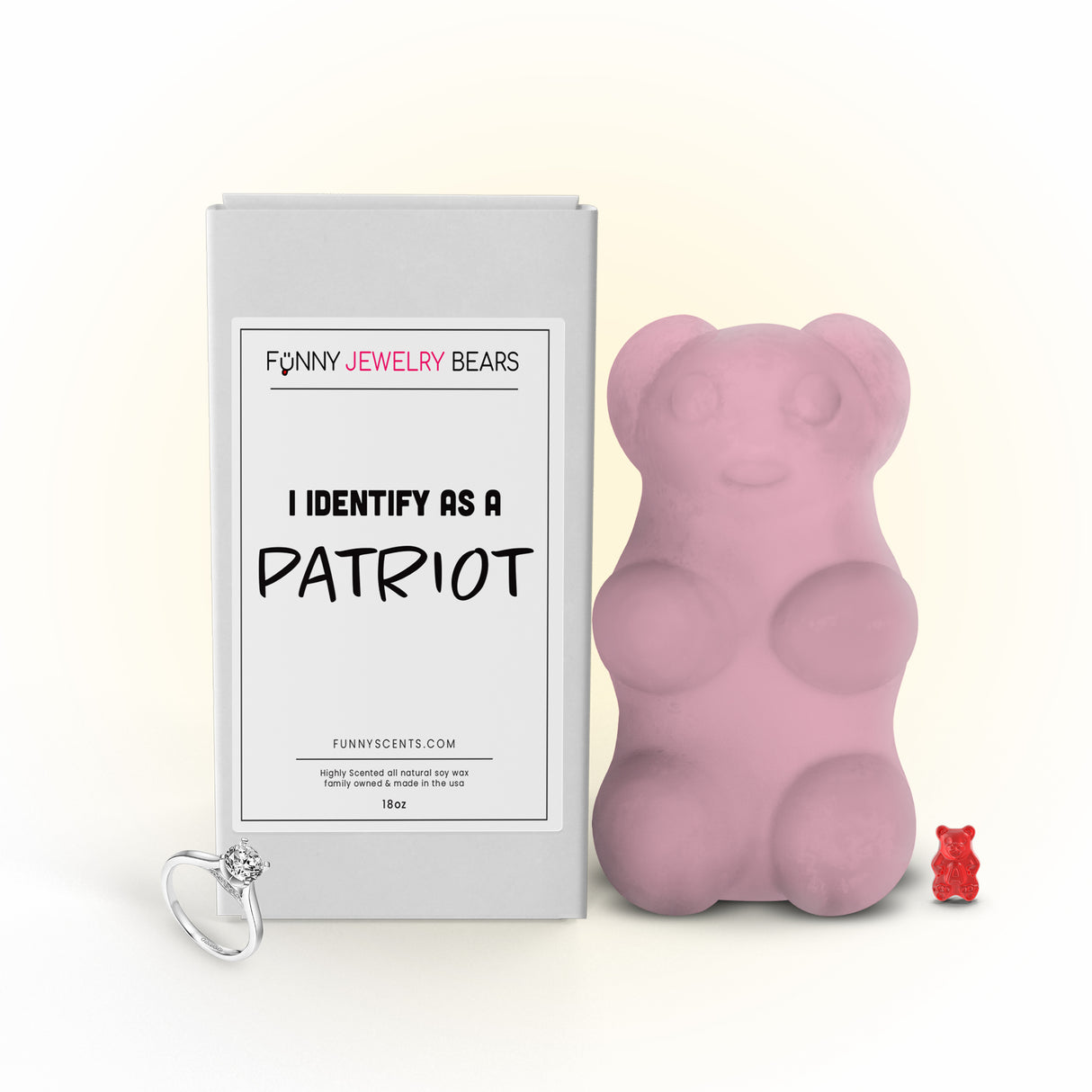 I Identify As a Patriot Funny Jewelry Bear Wax Melts