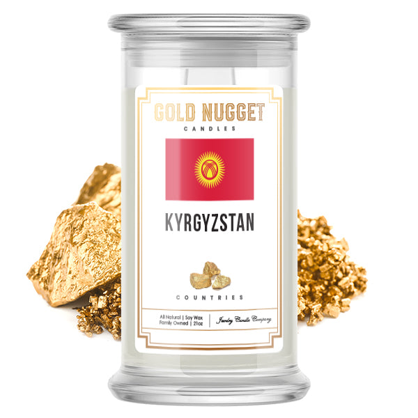 Kyrgyzstan Countries Gold Nugget Candles