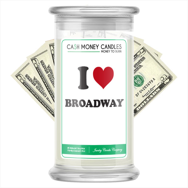 I Love BROADWAY Landmark Cash Candles
