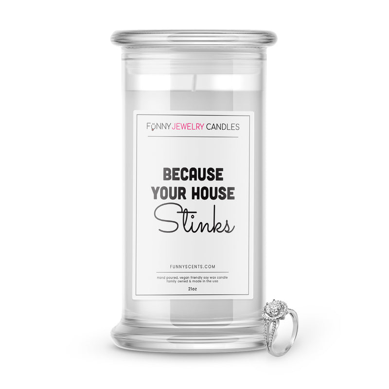 Because Your House Stinks Jewelry Funny Candles