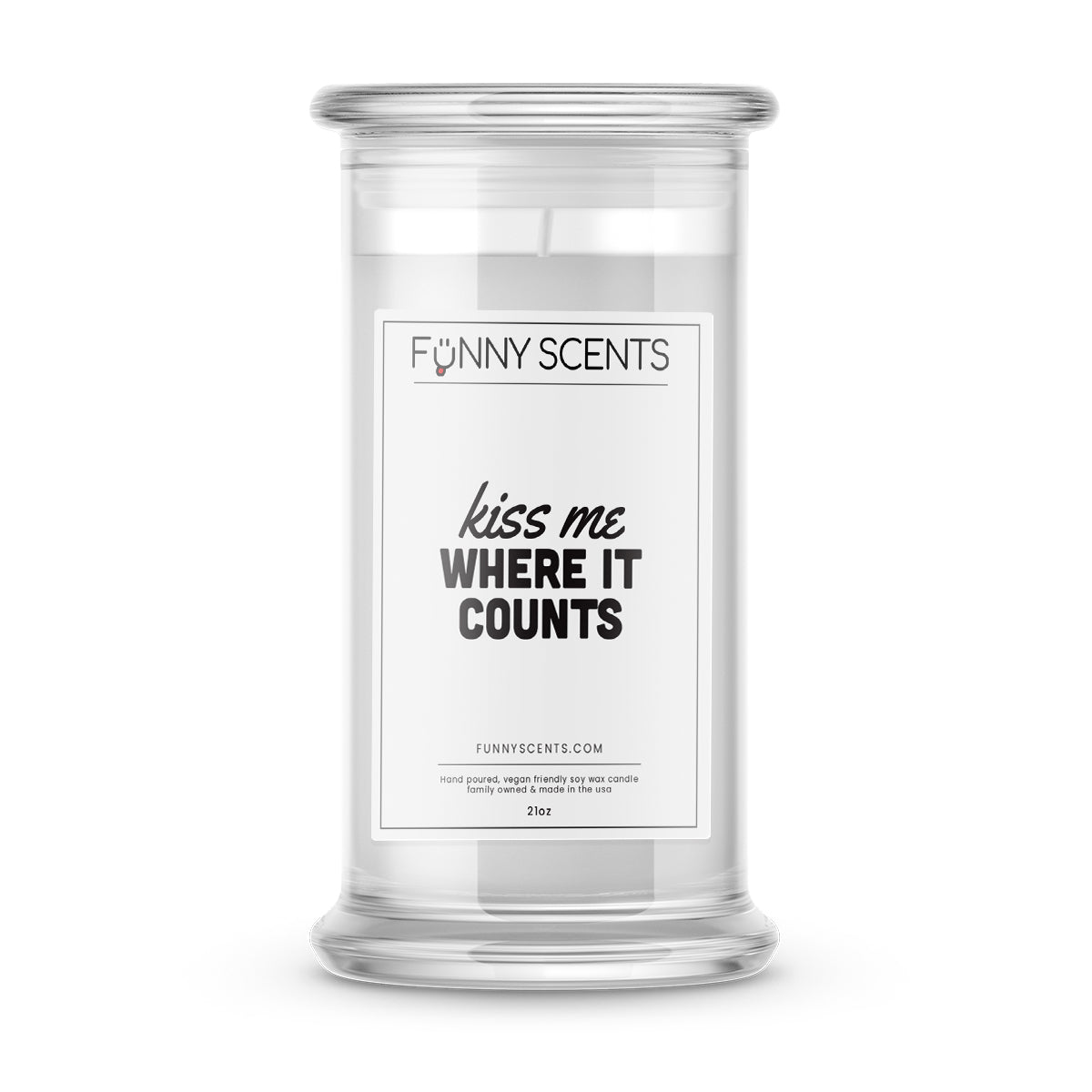 Kiss me where it counts Funny Candles
