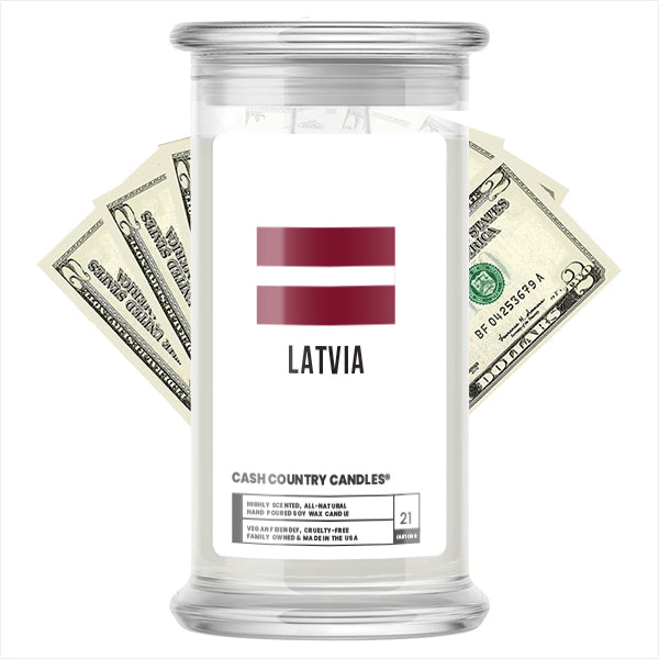 Latvia Cash Country Candles