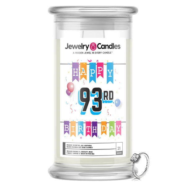 Happy 93rd Birthday Jewelry Candle