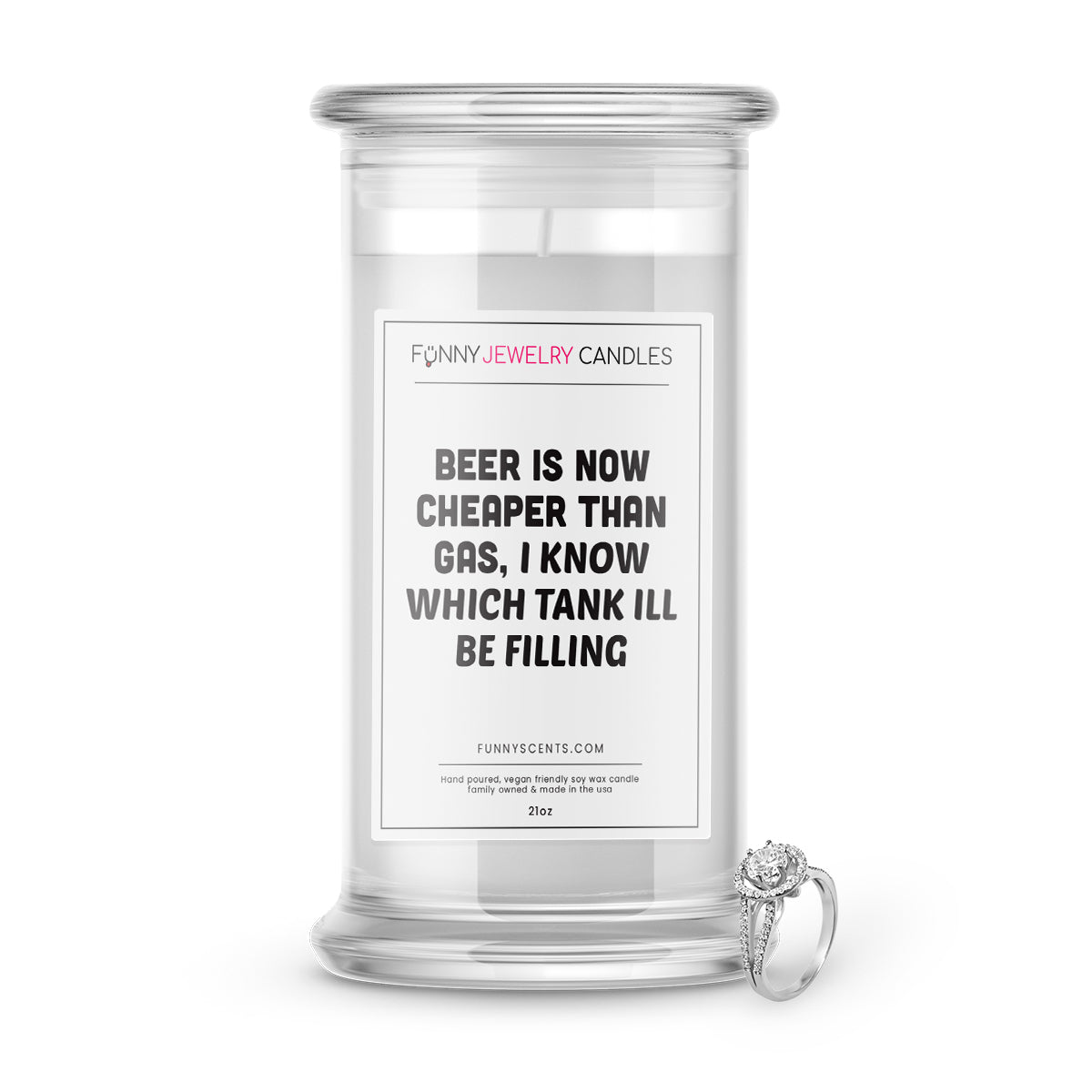 Beer is Now Cheaper Than Gas, I Know Which Tank I'll be Filling Jewelry Funny Candles