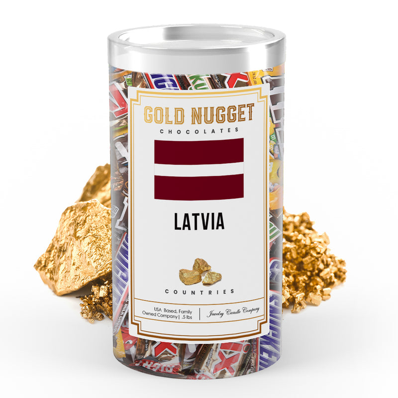 Latvia Countries Gold Nugget Chocolates