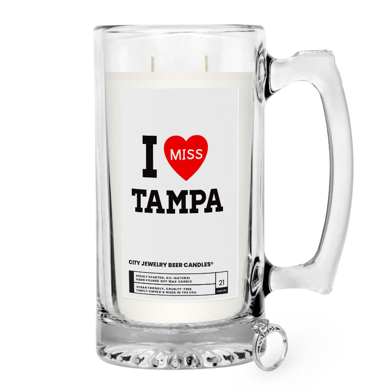 I miss Tampa City Jewelry Beer Candles