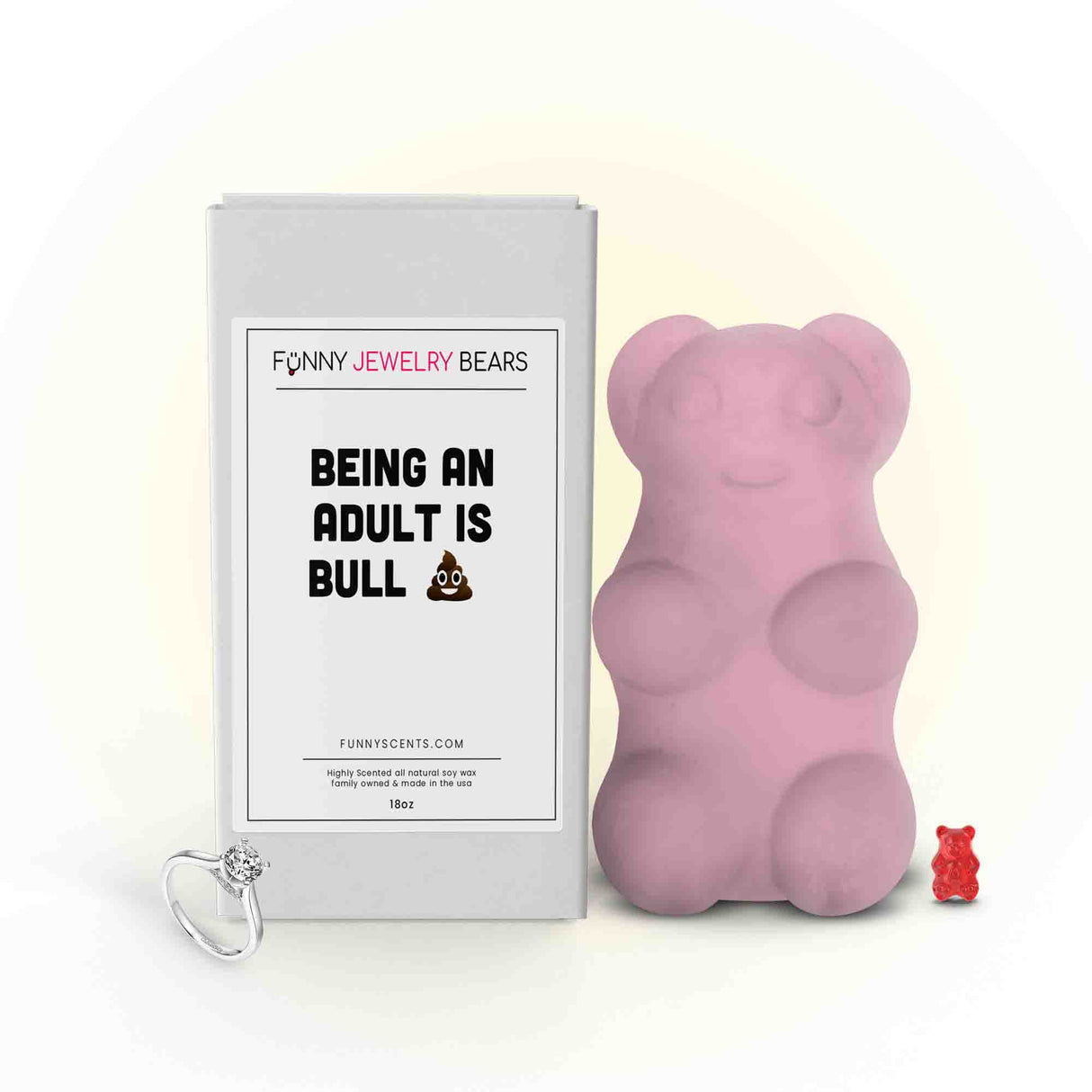Being an Adult is Bullshit Funny Jewelry Bear Wax Melts