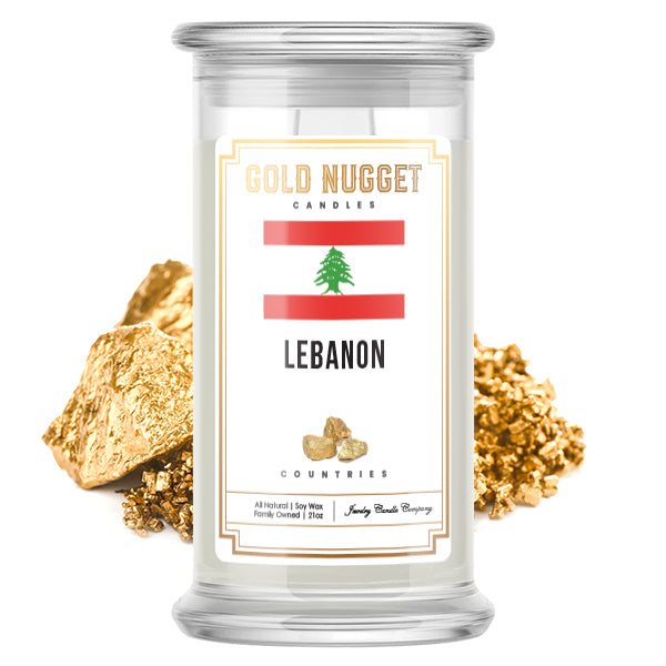 Lebanon Countries Gold Nugget Candles