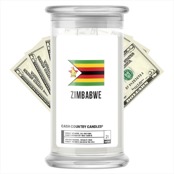 Zimbabwe Country Flag Cash Candles