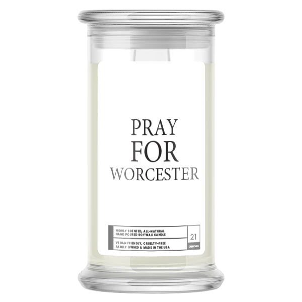 Pray For Worchester  Candle