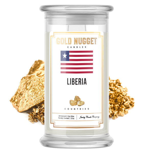 Liberia Countries Gold Nugget Candles