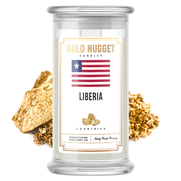 Liberia Countries Gold Nugget Candles