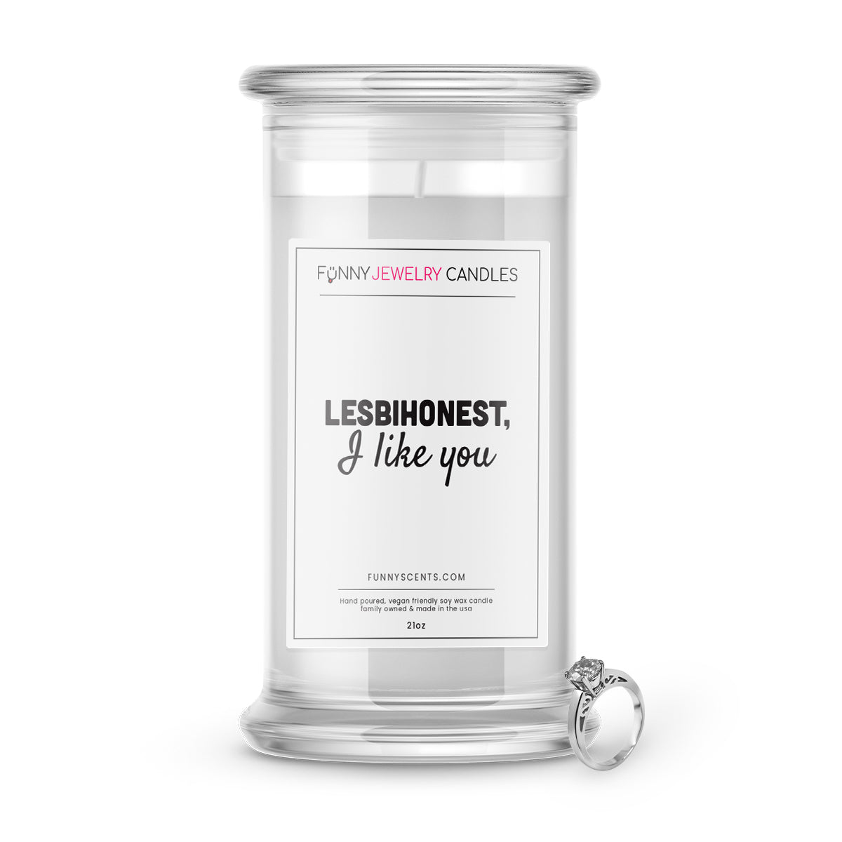 Lesbihonest, I Like You Jewelry Funny Candles