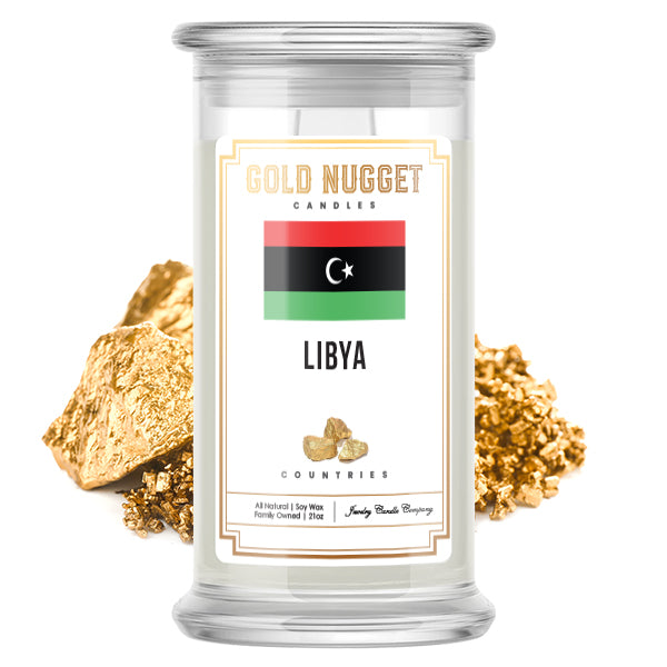 Libya Countries Gold Nugget Candles