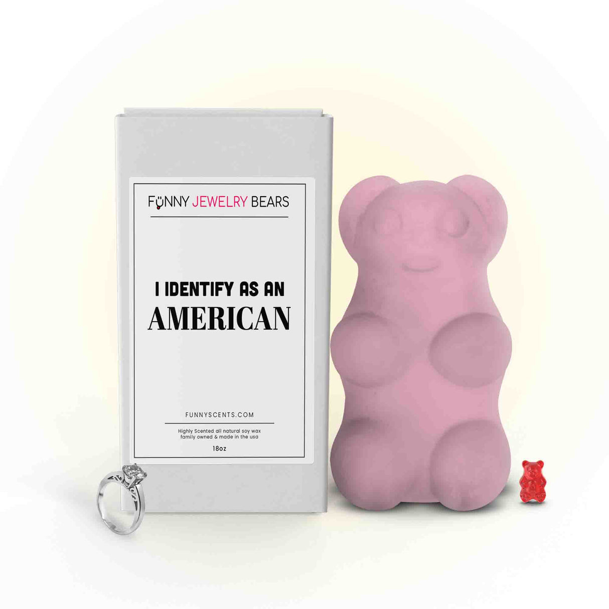 I Identify As a American Funny Jewelry Bear Wax Melts