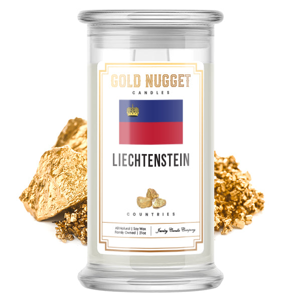 Liechtenstein Countries Gold Nugget Candles