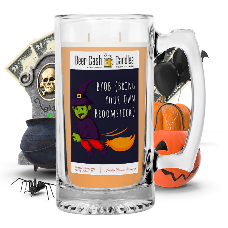 BYOB (Bring your own broomstick) Beer Cash Candle