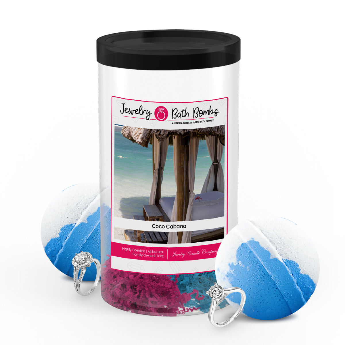 Coco Cabana Jewelry Bath Bombs Twin Pack