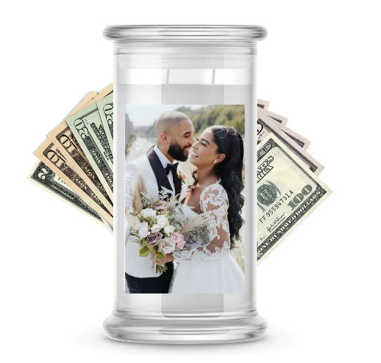 Personalized Photo Cash Candle