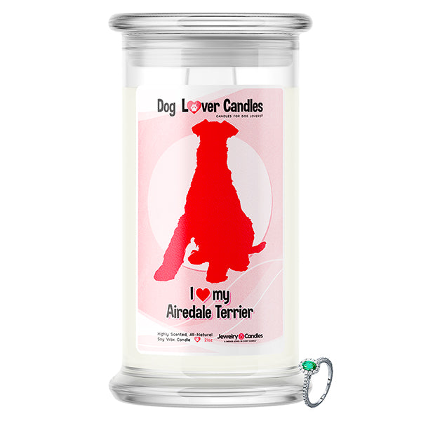 Airedale Terrier Dog Lover Jewelry Candle