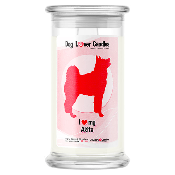 Akita Dog Lover Candle