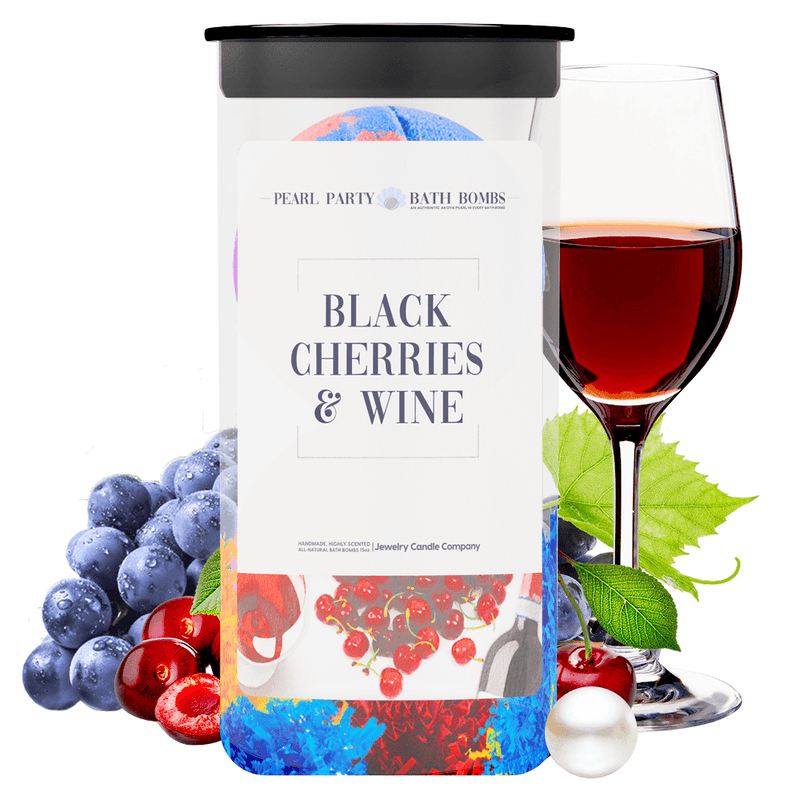 Black Cherries & Wine Pearl Party Bath Bombs Twin Pack