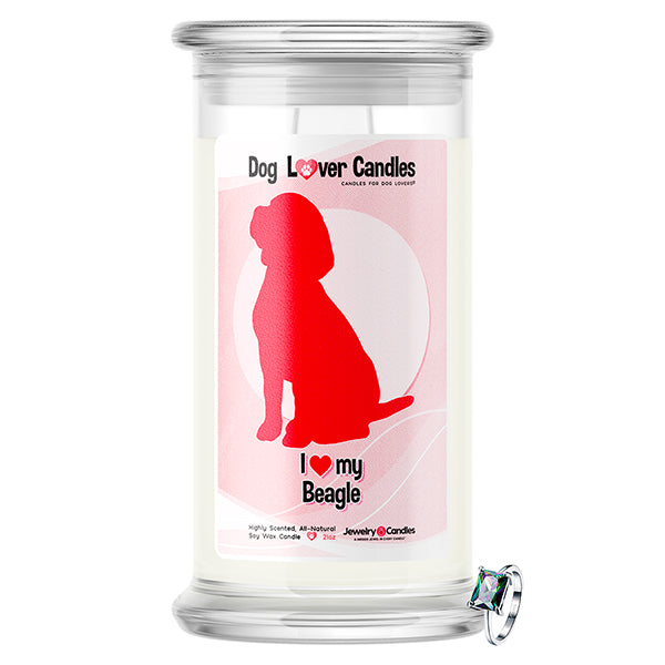 Beagle Dog Lover Jewelry Candle