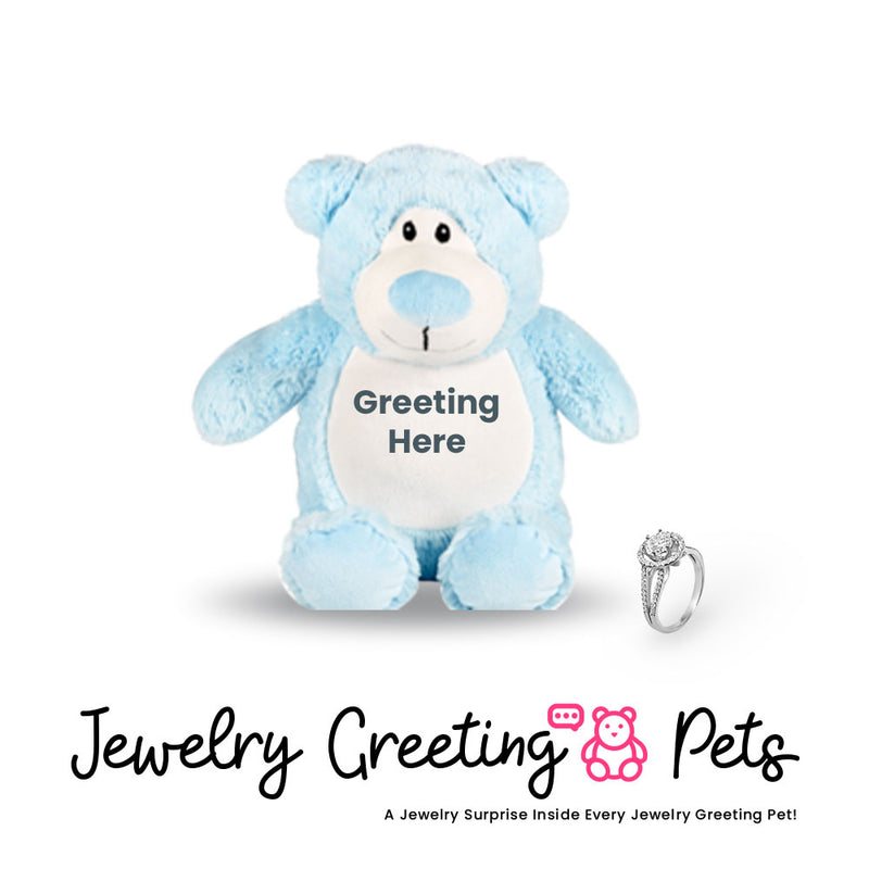 Bear-Blue Jewelry Greeting Pet