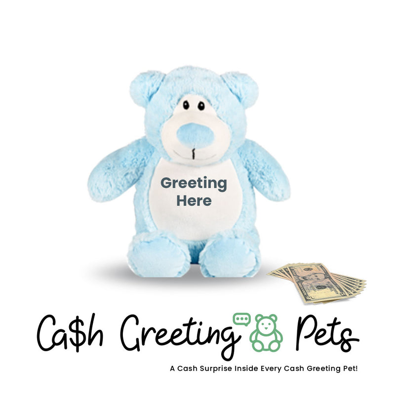 Bear-Blue Cash Greeting Pet