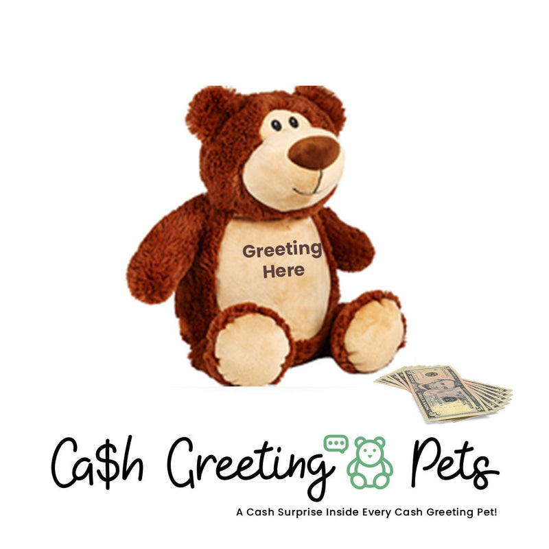 Bear-Brown Cash Greeting Pet