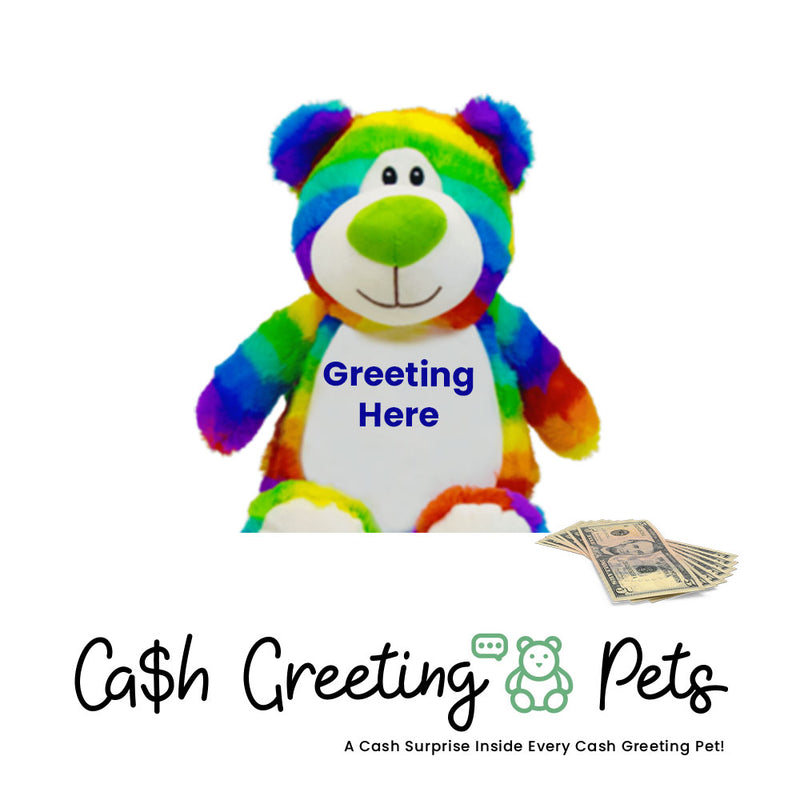 Bear-Rainbow Cash Greeting Pet