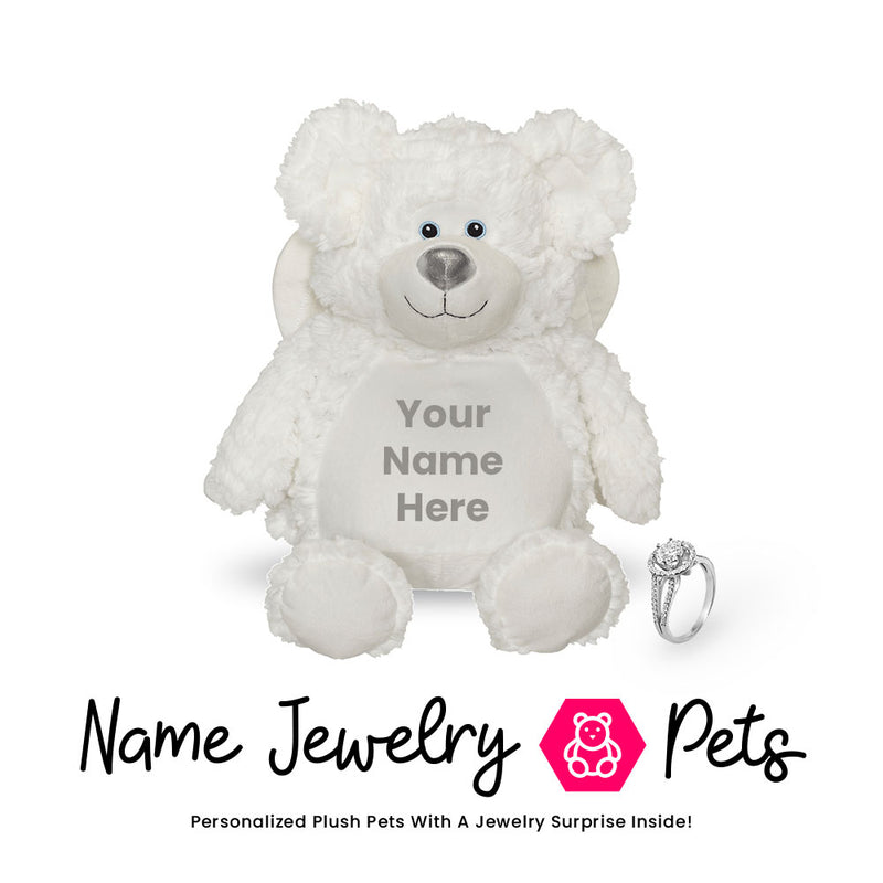 Bear-White Name Jewelry  Pet