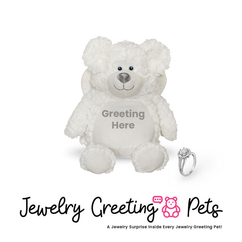 Bear-White Jewelry Greeting Pet