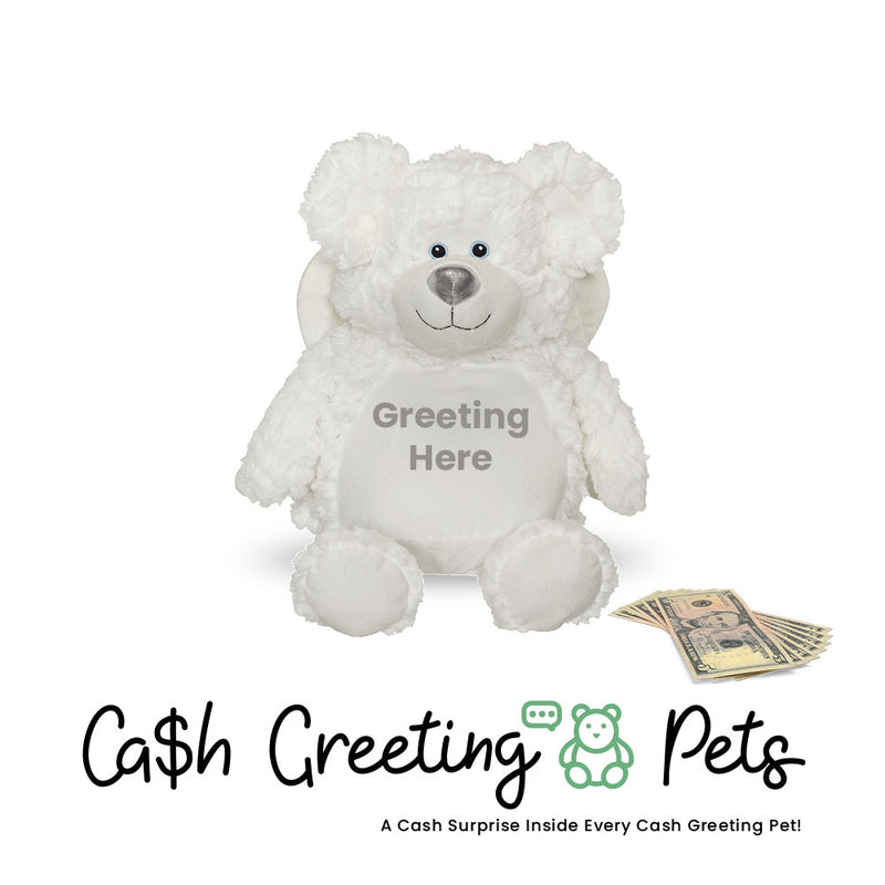 Bear-White Cash Greeting Pet