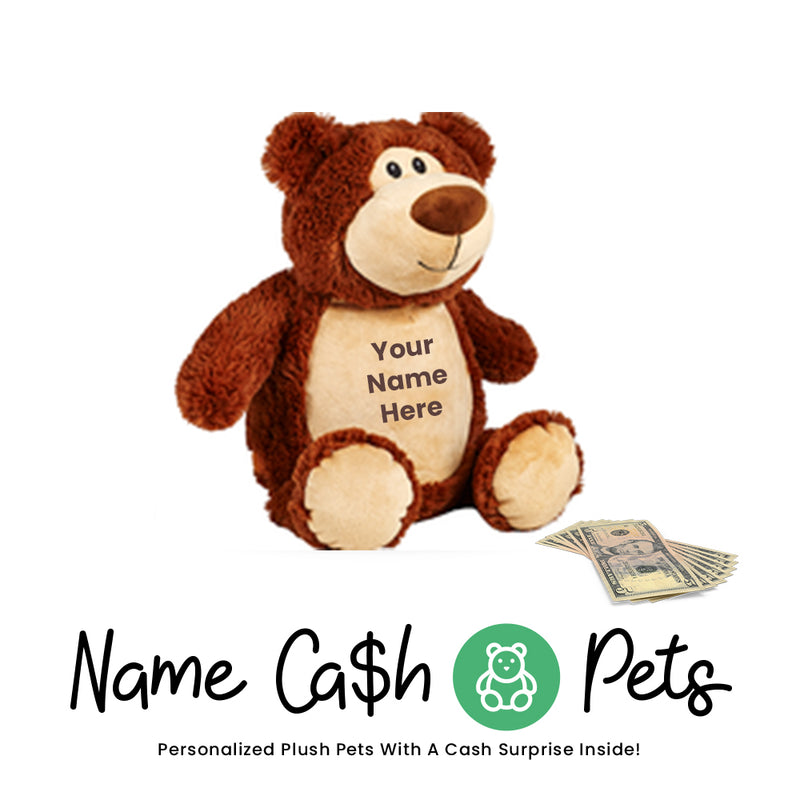Bear-Brown Name Cash Pet