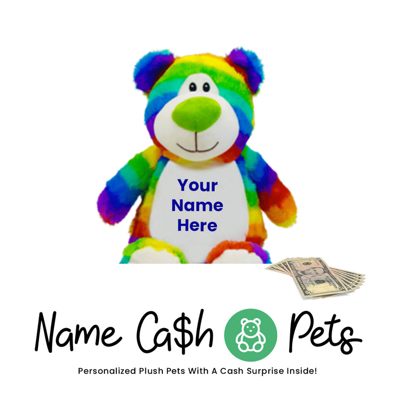 Bear-Rainbow Name Cash Pet