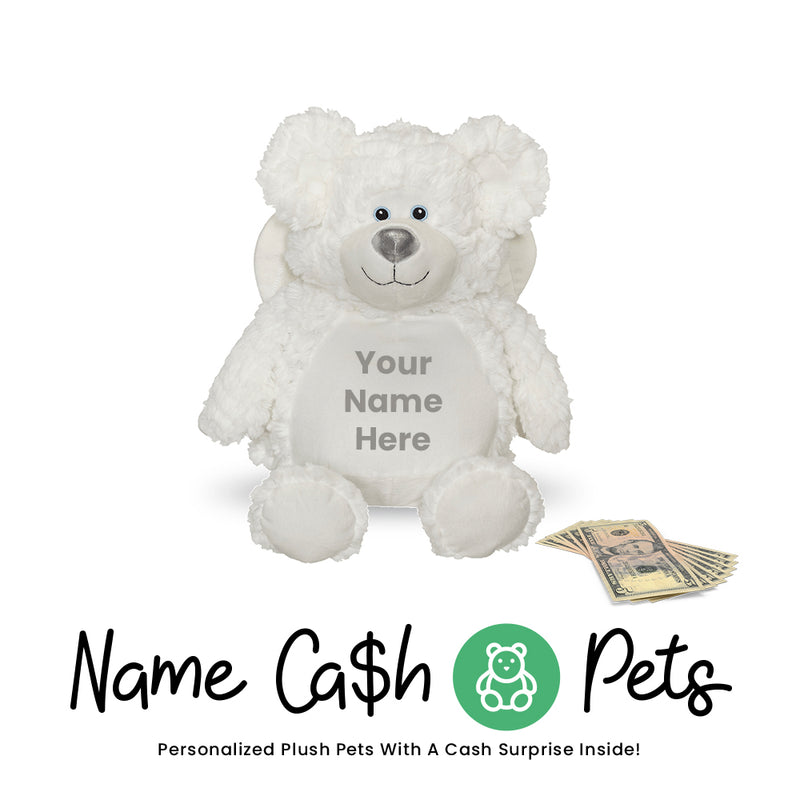 Bear-White Name Cash Pet