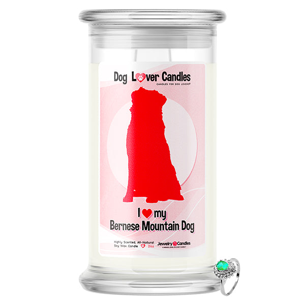 Bernese Mountain Dog Dog Lover Jewelry Candle