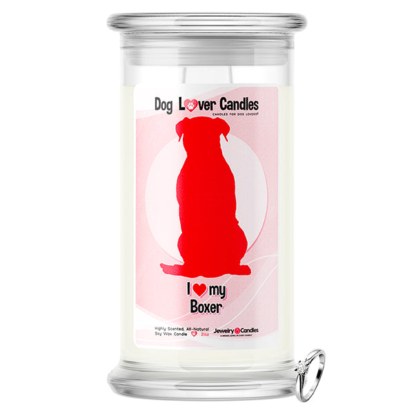 Boxer Dog Lover Jewelry Candle