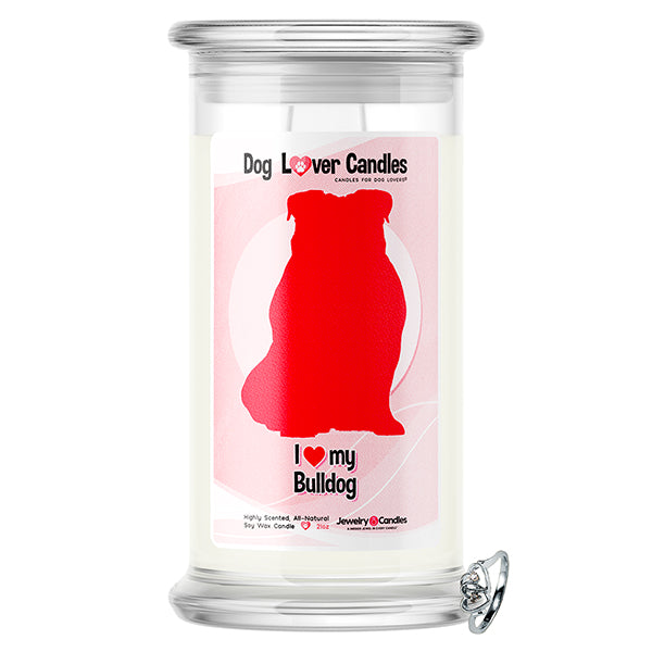 Bulldog Dog Lover Jewelry Candle