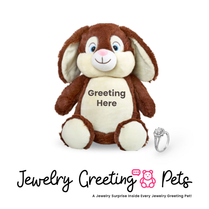 Bunny-Brown Jewelry Greeting Pet