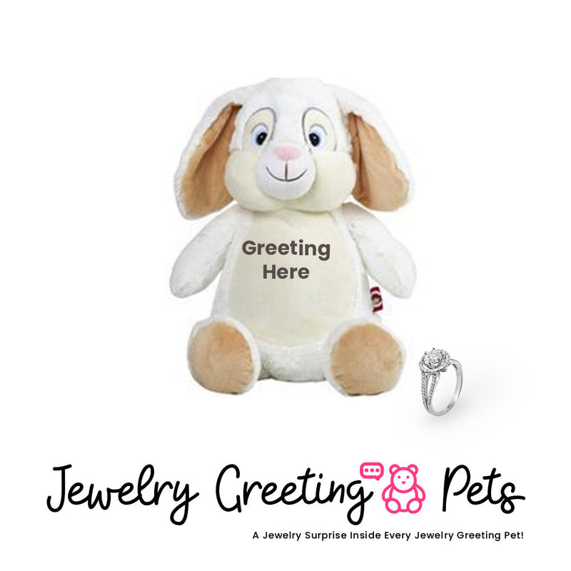 Bunny-White Jewelry Greeting Pet