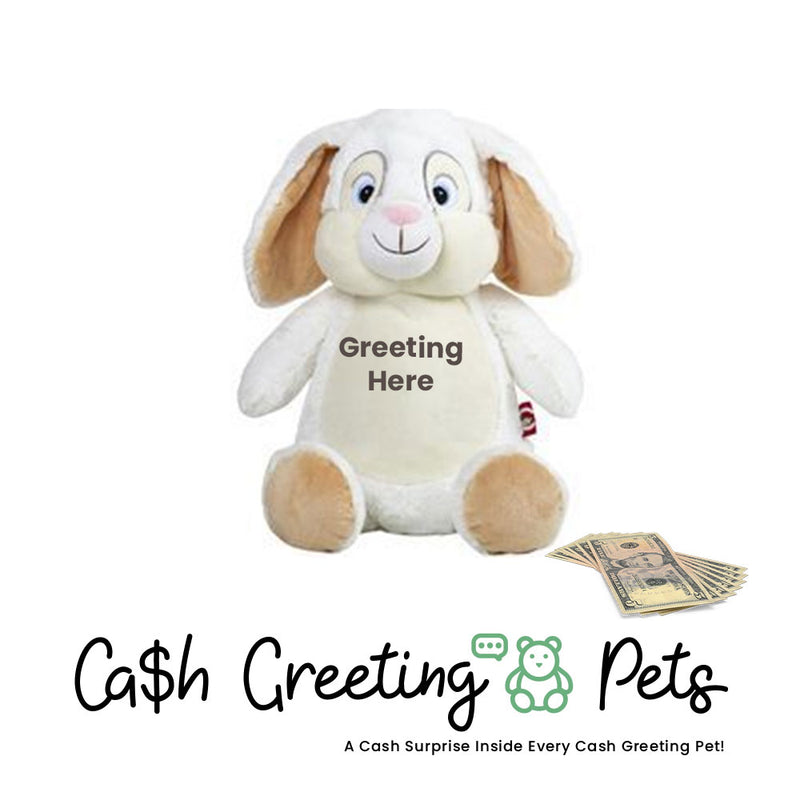 Bunny-White Cash Greeting Pet
