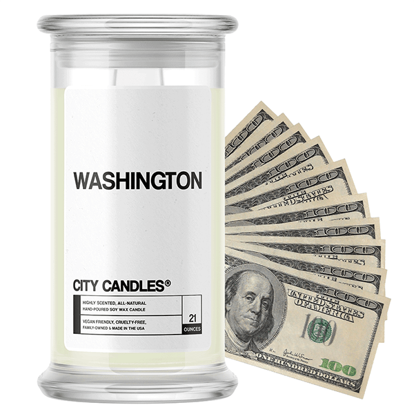 Washington | City Cash Candle®-City Cash Candles®-The Official Website of Jewelry Candles - Find Jewelry In Candles!