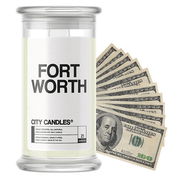 Fort Worth | City Cash Candle®-City Cash Candles®-The Official Website of Jewelry Candles - Find Jewelry In Candles!