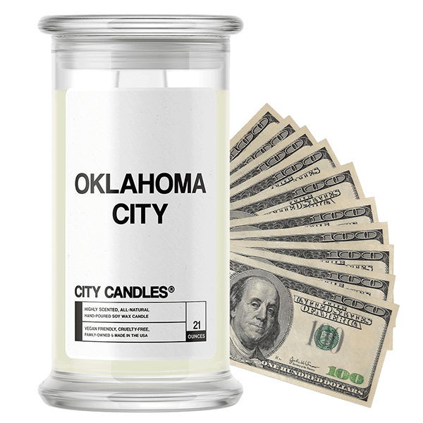 Oklahoma City | City Cash Candle®-City Cash Candles®-The Official Website of Jewelry Candles - Find Jewelry In Candles!