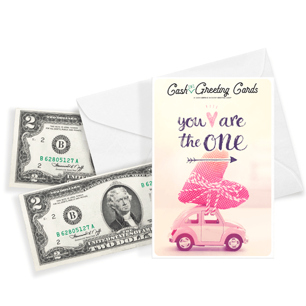 You Are The One | Valentine's Day Cash Greeting Card®-Cash Greeting Cards-The Official Website of Jewelry Candles - Find Jewelry In Candles!