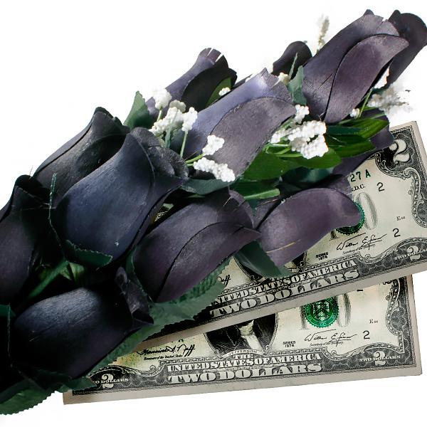 Black Bouquet | Cash Roses®-Cash Roses®-The Official Website of Jewelry Candles - Find Jewelry In Candles!