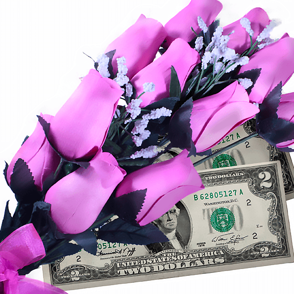 Pink Bouquet | Cash Roses®-Cash Roses®-The Official Website of Jewelry Candles - Find Jewelry In Candles!